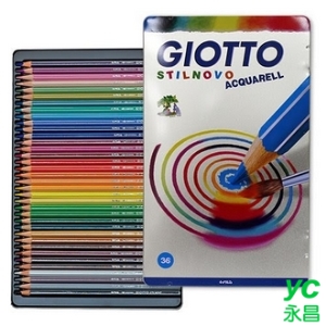 【義大利 GIOTTO】256400  STILNOVO 水溶性色鉛筆(36色鐵盒) /盒