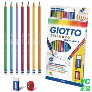 【義大利 GIOTTO】256800  STILNOVO 立可消學用彩色鉛筆(10色) /盒