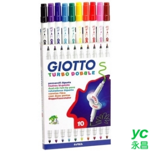 【義大利 GIOTTO】424600  粗細兩用彩色筆 10色 /盒