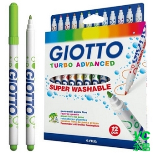 【義大利 GIOTTO】426000  超好洗細頭彩色筆 12色/盒
