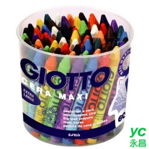 【義大利 GIOTTO】519200  好清洗兒童專用蠟筆(60支)附筆筒 /筒