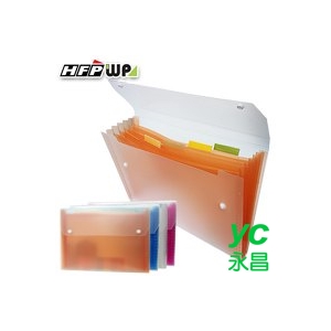 HFPWP 6層透明彩邊風琴夾 環保材質 DC006 / 個