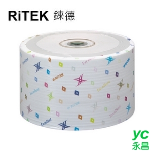 【RiTEK錸德】 52X CD-R 裸裝 700MB 珍珠白滿版可列印式 50片/組
