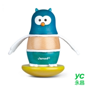【法國Janod】層層疊搖滾樂-不睡覺貓頭鷹 J08125 /組