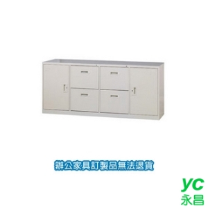 卷宗櫃 隔間櫃 A-6204D 四抽二門 6尺