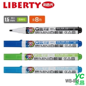 利百代 1.5mm 圓尖 酒精性 Q比天使MINI WB-001 白板筆 /支