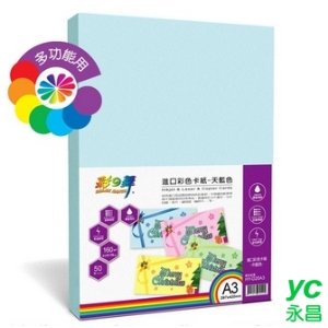 彩之舞 HY-D20A3 進口彩色卡紙 160g A3 - 50張/包 HY-D30A3 HY-D40A3 HY-D60A3