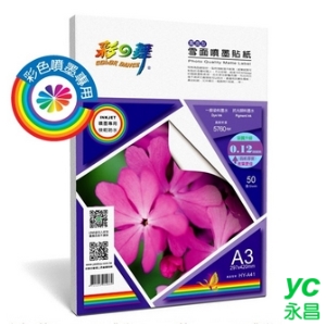 彩之舞 HY-A41 雪面噴墨貼紙-防水 0.12mm A3 Label - 50張/包
