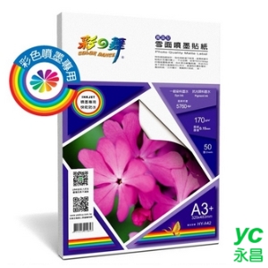 彩之舞 HY-A42 雪面噴墨貼紙-防水 0.15mm A3+ Label (329*483mm) - 50張/包