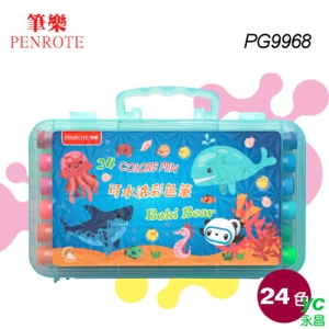 筆樂PENROTE 12色盒裝水洗彩色筆 PG9944 / 盒(顏色隨機出貨)