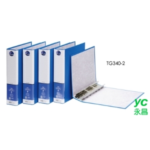 同春 環保PP合成紙(大型)2孔管夾 12個/箱 TG340-2