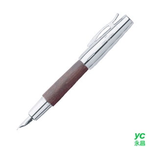 【FABER-CASTELL】輝柏 E-MOTION梨木系列 亮面深褐色筆桿 M/F/EF筆尖 鋼筆 / 支 148210/148211/148212