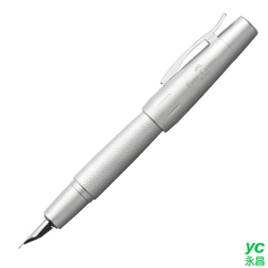 【FABER-CASTELL】輝柏 E-MOTION pure Silver 純銀系列 M/EF筆尖 鋼筆 / 支 148670/148672