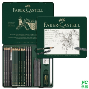 【FABER-CASTELL】輝柏 專業素描套裝19項 /盒 112973