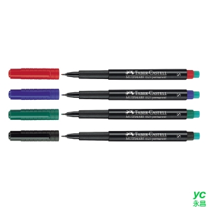 【FABER-CASTELL】輝柏 全能油性萬用筆 M 黑/藍/紅/綠色10支入/ 盒 152599/152551/152521/152563