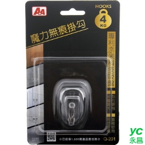 A＋A  魔力 4kg 大 無痕掛勾 專利奈米科技吸盤 12入/盒 Q-201