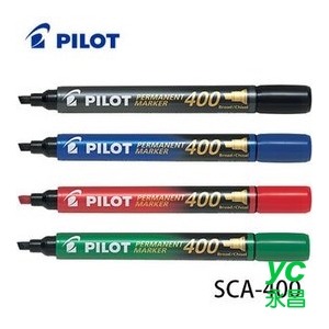 買一盒送一盒 日本 PILOT 百樂 SCA-400 斜頭 Permanent Marker 油性麥克筆 12支入 /盒