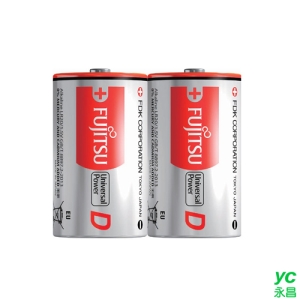 FUJITSU 富士通 1號 D 鹼性電池 2入 / 卡