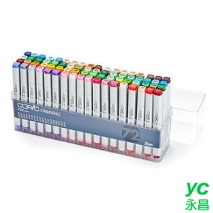 日本原裝進口 COPIC classic 經典 72C 第一代 set C 方桿麥克筆 72色/ 盒裝 (原廠公司貨)