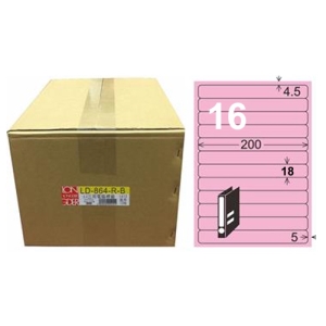 【龍德】A4三用電腦標籤 18x200mm 粉紅色1000入 / 箱 LD-865-R-B