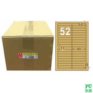 【龍德】A4三用電腦標籤 11x90mm 牛皮紙 1000入 / 箱 LD-8105-C-B