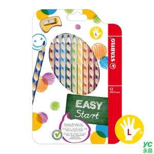STABILO 德國 思筆樂 EASYcolors 洞洞色鉛筆 左手筆12色組 / 組 331/12