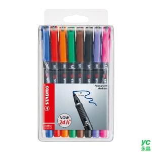 STABILO 德國 思筆樂 OHPen universal 永久性萬用油性筆1.0mm 8色組 / 包 843/8