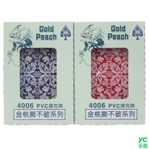 金桃牌 PVC 撲克牌 4006 撕不破 塑膠 撲克牌 12副入 /組