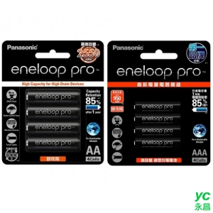 Panasonic 高階 3號/4號 充電池 4入/組 eneloop pro