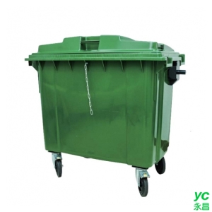 四輪回收托桶 垃圾子車 660L 綠色 / 台 GB-660（訂製品，確認訂購後無法退換貨）