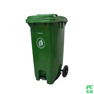 經濟型腳踏式托桶 垃圾子車 120L 綠色 / 台 ERB-121G（訂製品，確認訂購後無法退換貨）