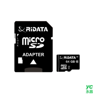 RiDATA錸德 micro SDHC UHS-I Class10 64GB 手機專用記憶卡 / 個