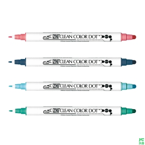 Kuretake 日本吳竹 ZIG Clean Color Dot 點點筆 12色 / 支 TC-6100
