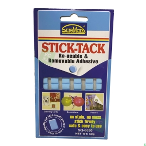 VU6  萬用 隨意貼 SureMark 免訂 黏土  STICK-TACK  50g / 盒 SQ-6650