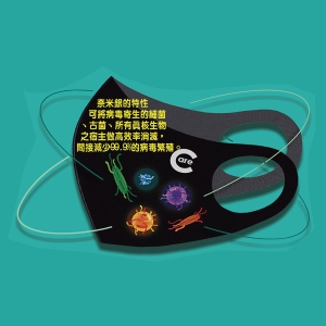 竹炭 奈米 銀纖維 滅菌 口罩 圖案隨機 2入 /包  活動加贈1片