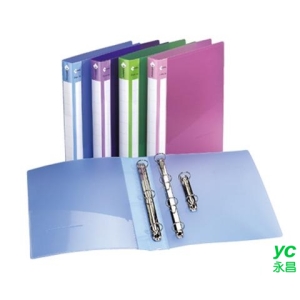 FLYING 雙鶖  P.P.冰彩圓型1"無耳三孔夾 12入/箱 3310