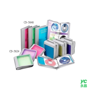 FLYING 雙鶖 冰彩24片 活頁式CD拉鍊包 /個 (顏色隨機出貨) CD-5824