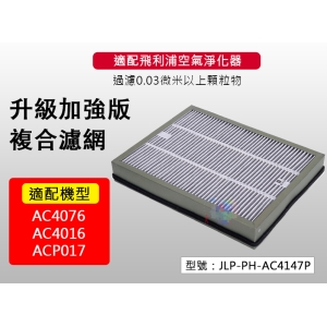 【除甲醛】加強升級版 複合型濾網 適用飛利浦空氣淨化器 AC4076/AC4016型 耗材 JLP-PH-AC4147P