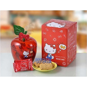 HELLO KITTY 鹹蛋黃方塊酥-蘋果造型禮盒(單盒)