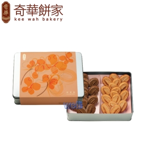 奇華年禮-蝴蝶酥雙心禮盒(單入)
