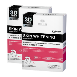 買一送一《台塑生醫》Dr′s  Formula亮白肌紅石榴熬夜醒膚亮白面膜(7片/盒)