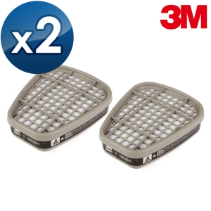 【醫碩科技】3M 6001有機氣體濾毒罐 2入 噴漆/烤漆/化學工廠作業 適用3M 6200/6800防毒口罩