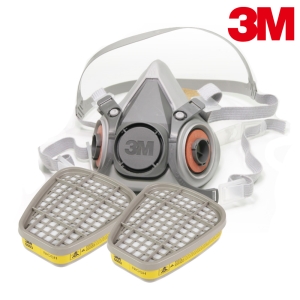 【醫碩科技】3M 6200防毒口罩大組 搭6003有機酸性濾罐附5N11濾棉10片及501濾蓋2個6200XL*6003