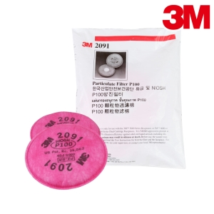 【醫碩科技】3M P100級防粉塵濾棉 適用3M防毒口罩 可搭配3M-502濾蓋 2091