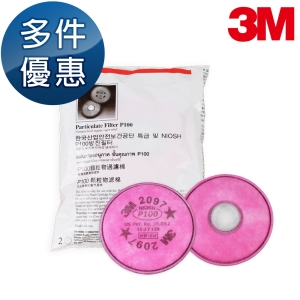【醫碩科技】3M P100級有機異味濾棉 2片/包 適用3M防毒口罩及502濾蓋 多包優惠中 2097