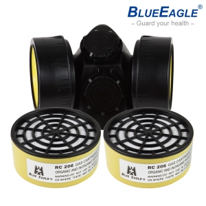 【醫碩科技】藍鷹牌 NP-306澳規雙濾罐式防毒口罩搭RC-206濾罐 一般無機/酸性氣體1組NP-306*RC-206