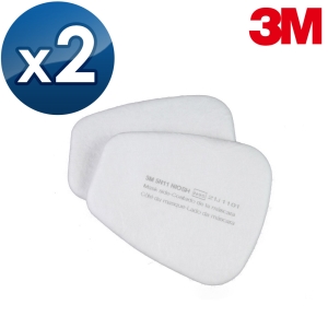 【醫碩科技】3M 5N11*2 N95級防塵濾棉 2片 需搭配3M 6200/6800防毒口罩及501濾蓋 多件優惠中