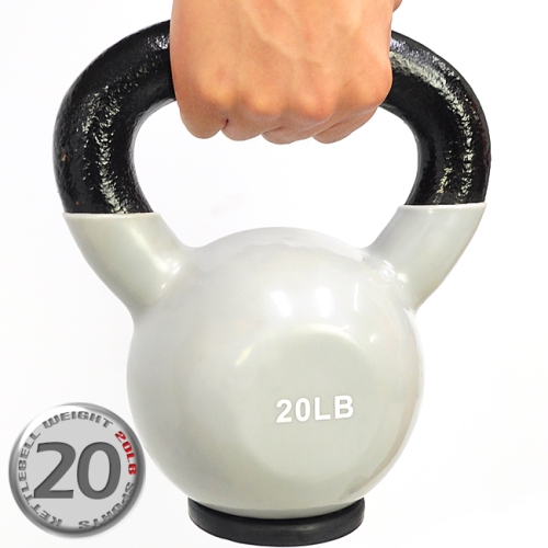 KettleBell包膠20磅壺鈴 C113-2020 (實心鑄鐵+橡膠底座)浸膠20LB拉環啞鈴.9KG搖擺鈴.9公斤舉重量訓練.運動健身器材.推薦.哪裡買