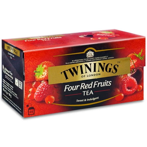 【Twinings】唐寧茶 經典四紅果茶(2g*25入)冷熱飲皆宜 2g*25包*盒