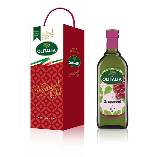 Olitalia 奧利塔葡萄籽油禮盒組(1000mlx1瓶) 1000mlx1瓶(單瓶禮盒組)